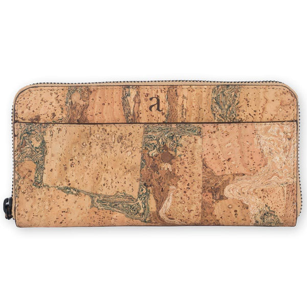 Cork Fabric Women's  Zip-Around Wallet - Terrain