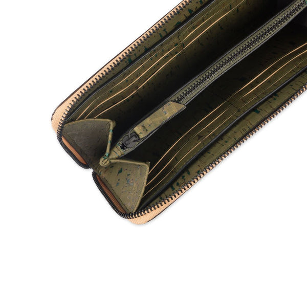 Cork Fabric Women's  Zip-Around Wallet - Terrain