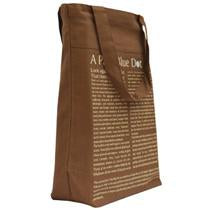 Eco-friendly Cotton Tote Bag - Pale Blue Dot (Brown)