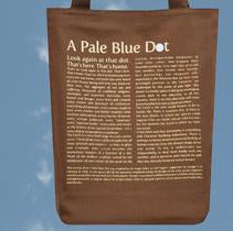 Eco-friendly Cotton Tote Bag - Pale Blue Dot (Brown)