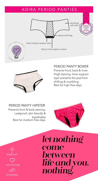 Women's Boxer-Fit Period Panty for Heavy Flow (Black)
