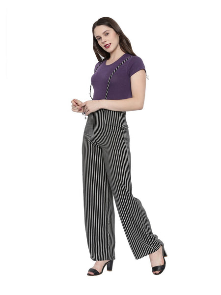 Women'S Bamboo Classic Crew Neck T-Shirt - Midnight Plum (AWFT001P)
