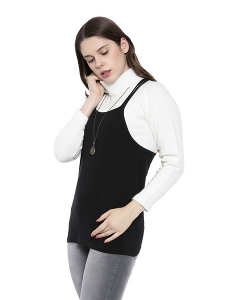 Women's Bamboo Relaxed Fit Knotted Back Top - Slate Black (AWFR008K)