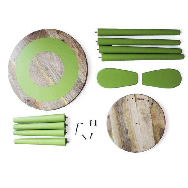 Wooden Bunny Multipurpose Kids' Table and Chair Set - 100% Safe, Natural & Eco-Friendly