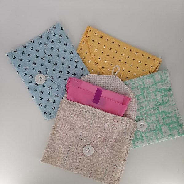 Pad Pouch Made of Recycled Cloth - Pack of 4
