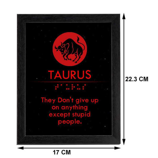 Zodiac Signs Table-Top Frame with Braille Alphabet