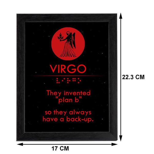 Zodiac Signs Table-Top Frame with Braille Alphabet