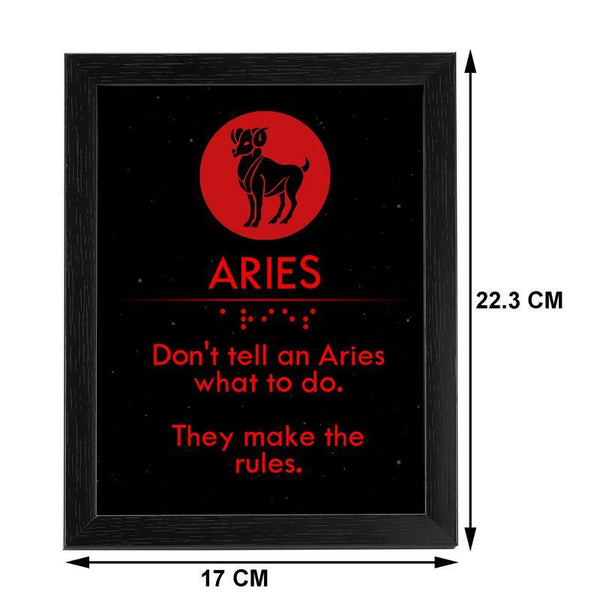 Zodiac Signs Table-Top Frame with Braille Alphabet
