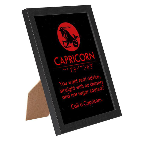 Zodiac Signs Table-Top Frame with Braille Alphabet