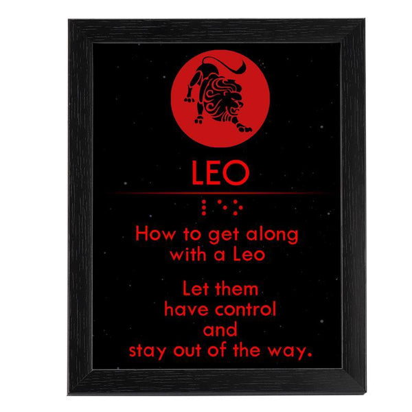 Zodiac Signs Table-Top Frame with Braille Alphabet