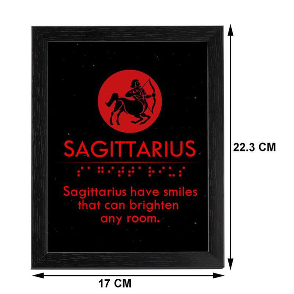 Zodiac Signs Table-Top Frame with Braille Alphabet
