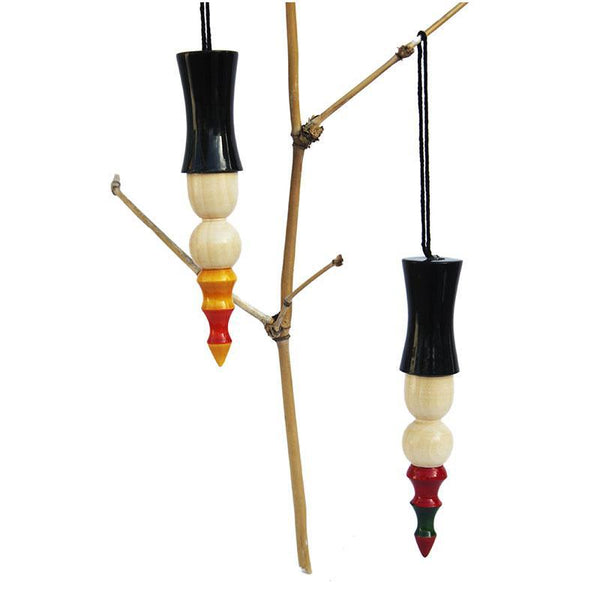Wooden Christmas Tree Decorations Handcrafted by Traditional Artisans (Pack of 2)