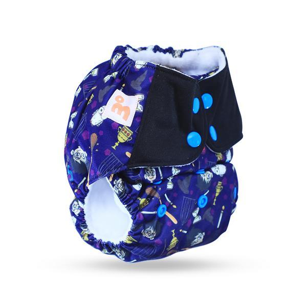 All-in-OneReusable Cloth Diaper with 2 Organic Cotton Dry Feel Soakers [Day & Night Use] - Mischief Managed