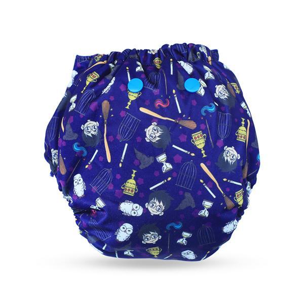 All-in-OneReusable Cloth Diaper with 2 Organic Cotton Dry Feel Soakers [Day & Night Use] - Mischief Managed