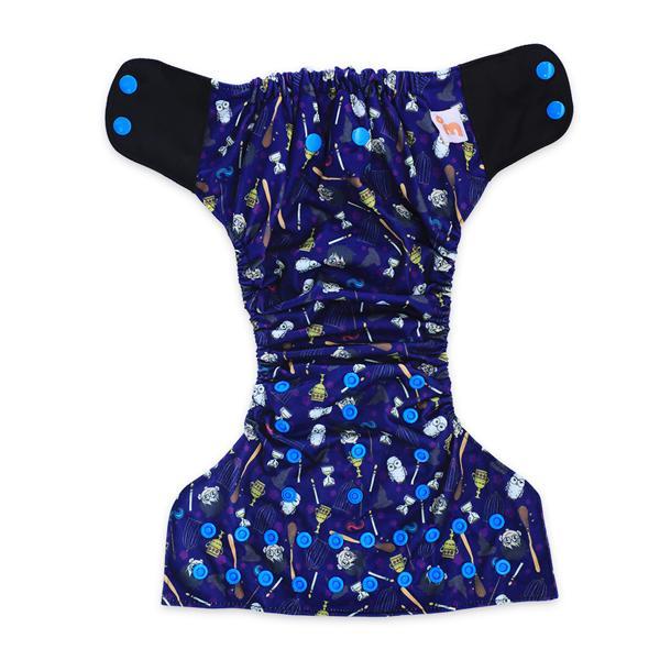 All-in-OneReusable Cloth Diaper with 2 Organic Cotton Dry Feel Soakers [Day & Night Use] - Mischief Managed