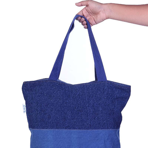 Blissful Denim Bag made with Upcycled Jeans