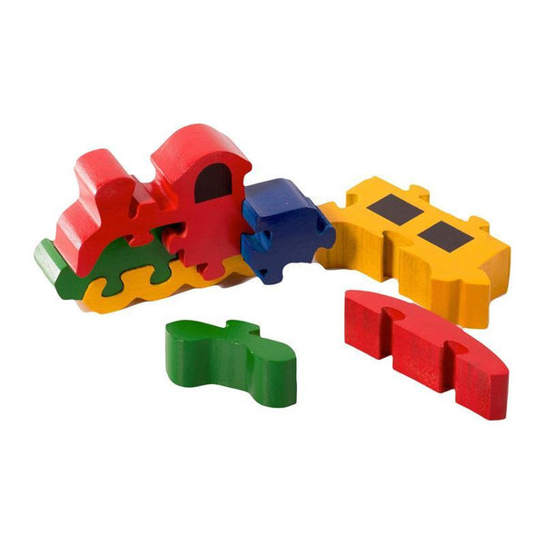 Wooden Train Wagon 7-Piece Jigsaw Puzzle - 100% Safe, Natural & Eco-friendly Shumee
