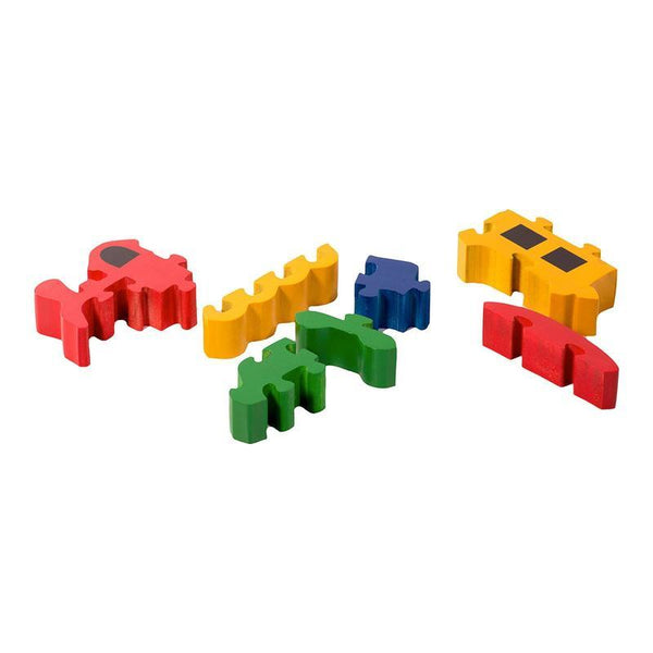 Wooden Train Wagon 7-Piece Jigsaw Puzzle - 100% Safe, Natural & Eco-friendly Shumee