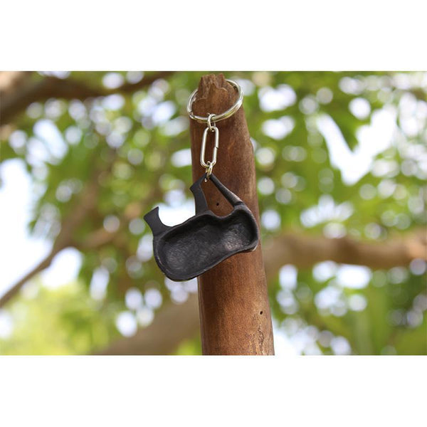 Handcrafted Bidri Designed Elephant Keychain