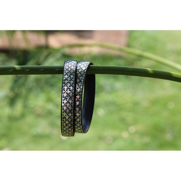 Bidri Fulzadi Designed Bangle (Thick)