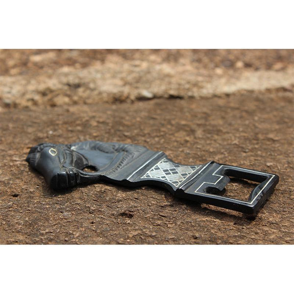 Handcrafted Bidri Bottle/Can Opener (Horse Shaped)