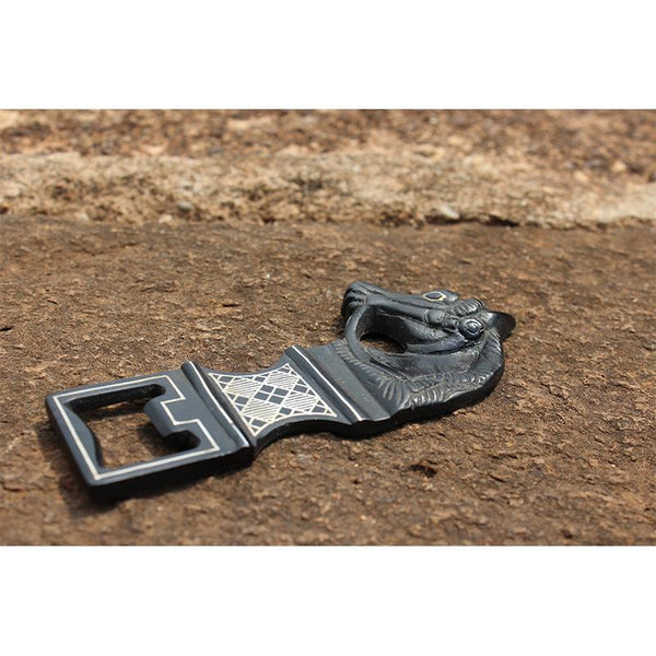 Handcrafted Bidri Bottle/Can Opener (Horse Shaped)