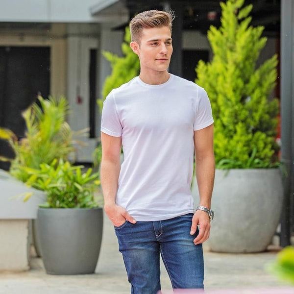 100% Organic Cotton Round Neck T-shirt (Lagom White)