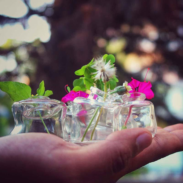 Upcycled Mini Glass Vases (Set of 5)