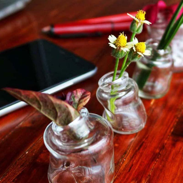 Upcycled Mini Glass Vases (Set of 5)