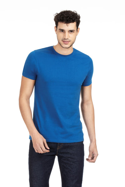 100% Organic Cotton Round Neck T-shirt (Explorer Blue)