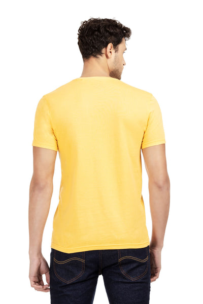 100% Organic Cotton Round Neck T-shirt (Ludic Yellow)