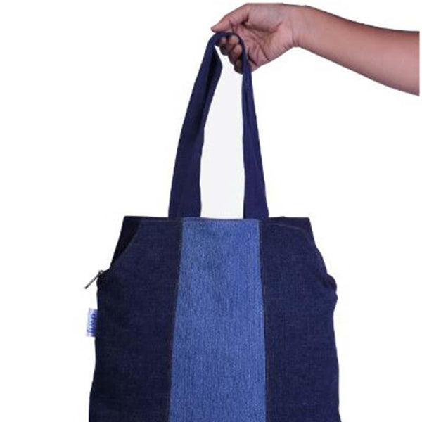 Peppy Denim Bag made with Upcycled Jeans