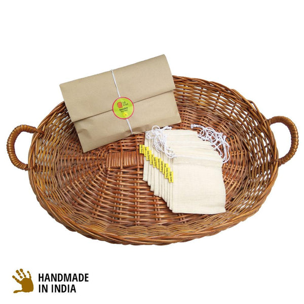 Reusable Kora Bags for Vegetables (Mixed Sizes) - Set of 10