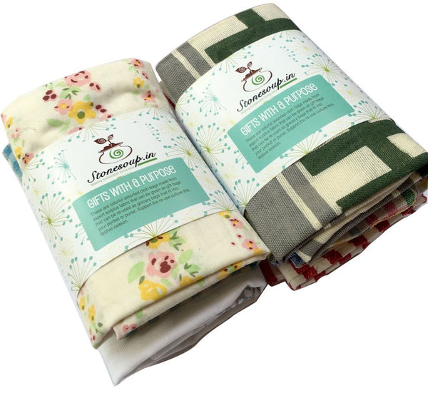 Eco-Friendly Cotton Gift Bags - Pack of 6