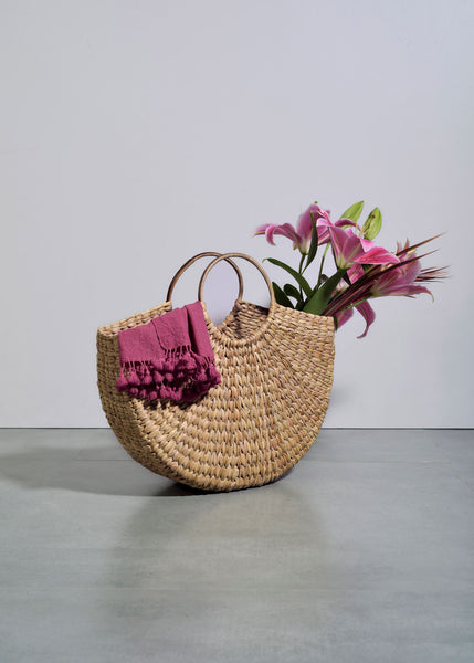 Handcrafted and Eco-Friendly Kauna Reed Hobo Bag