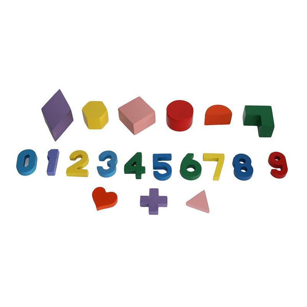 Wooden Number & Shape Sorting House Toy for Addition, Subtraction & Time-telling Skills