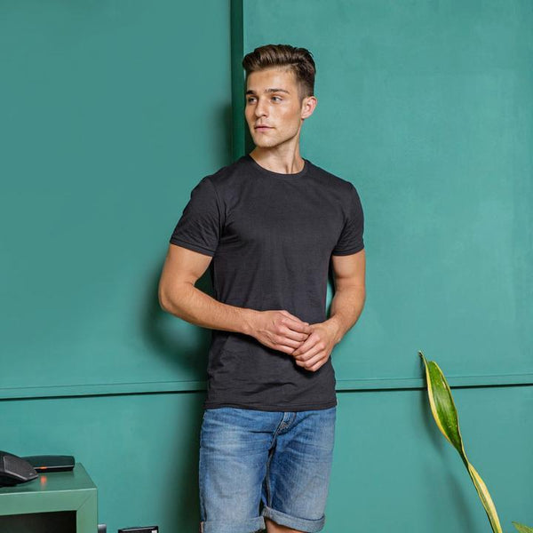 100% Organic Cotton Round Neck T-shirt (Bare Black)