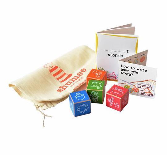 Wooden Tell Me A Story Cubes (Set of 4)