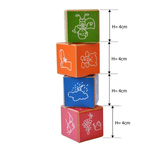 Wooden Tell Me A Story Cubes (Set of 4)