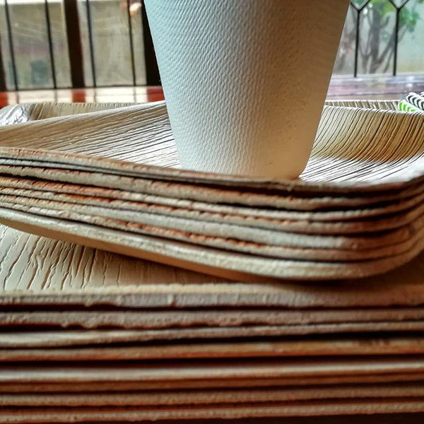 Eco-friendly, Disposable 60-piece Areca Leaf Tableware