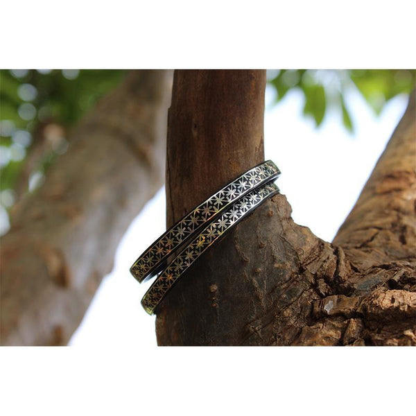 Bidri Fulzadi Designed Bangle (Thin)