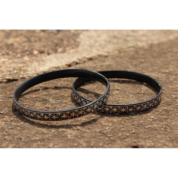 Bidri Fulzadi Designed Bangle (Thin)