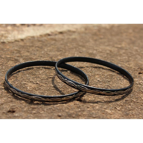 Bidri Designed Wire Bangle (Thin)