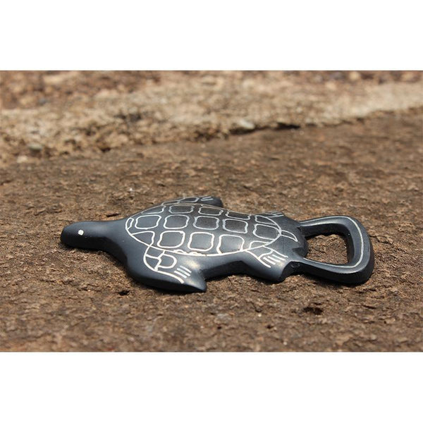 Handcrafted Bidri Bottle/Can Opener (Turtle Shaped)