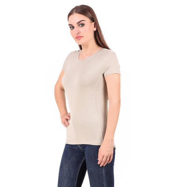 Women's Round Neck Bamboo T-shirt - Grey