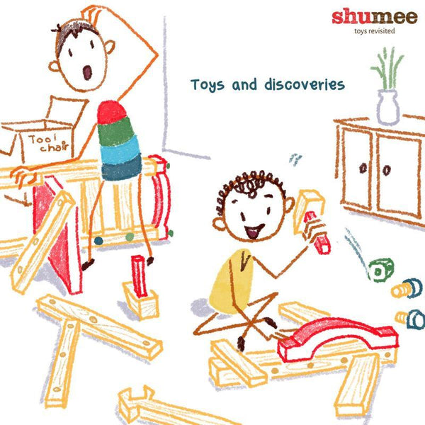 Wooden Construction Toy Chair for Toddlers